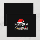 楽しいクリスマス サンタクロース 面白い ファミリー エンクロージャーカード (正面/裏面)