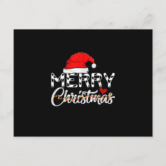 楽しいクリスマス サンタクロース 面白い ファミリー エンクロージャーカード (正面)
