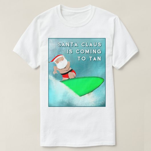 楽しいクリスマス・サーフィン Tシャツ (デザイン正面)