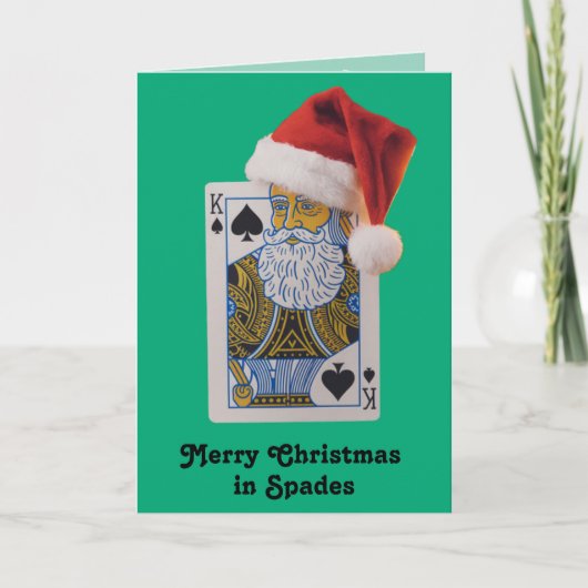 楽しいクリスマス スペード ホリデー カード (正面)