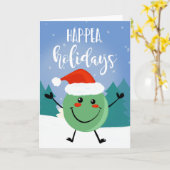 楽しいクリスマス・ハップ・ピー・アート・おもしろいプン・ギャグ カード (黄色い花)
