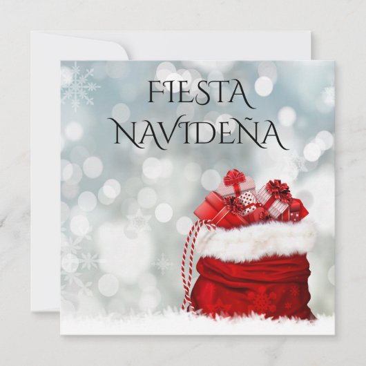 楽しいクリスマス・パーティへのご招待 招待状 (正面)