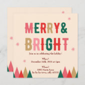 楽しいクリスマス＆ブライト招待状 招待状 (正面/裏面)