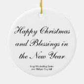 楽しいクリスマス(ベルファスト市役所) セラミックオーナメント (裏面)