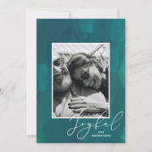 楽しいクリスマス。モダン抽象芸術緑油ブラシ シーズンカード (正面)