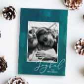 楽しいクリスマス。モダン抽象芸術緑油ブラシ シーズンカード