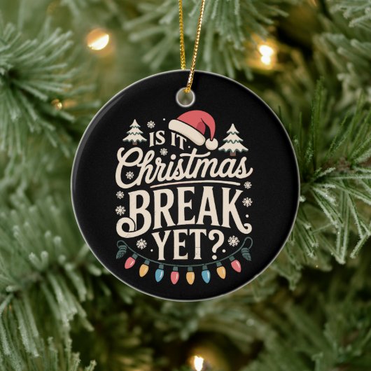 楽しいクリスマス 休みはまだ?先生用 セラミックオーナメント (ツリー)