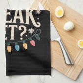 楽しいクリスマス 冬休みはまだ?先生用 キッチンタオル (四つ折り)