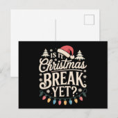 楽しいクリスマス 冬休みはまだ?先生用 シーズンポストカード (正面/裏面)