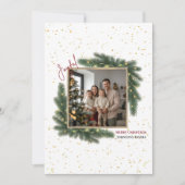 楽しいクリスマス！家族の特別な瞬間を写真に シーズンカード (正面)