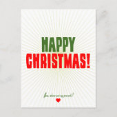 楽しいクリスマス-私のプレゼントがあるところ今 シーズンポストカード (正面)