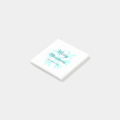 楽しいクリスマス 青い雪の結晶 輝き 輝く青 ポストイット (アングル)