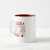 楽しいクリスマス 67 スケルトンの手 ６７ クリスマス ツートーンマグカップ (正面左)