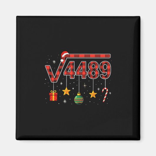 楽しいクリスマス 6 7 シックス セブン ミーム 平方根 448 マグネット (正面)