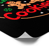 楽しいクリスマス Xmas スマートなクッキーを教える ポスター (角)