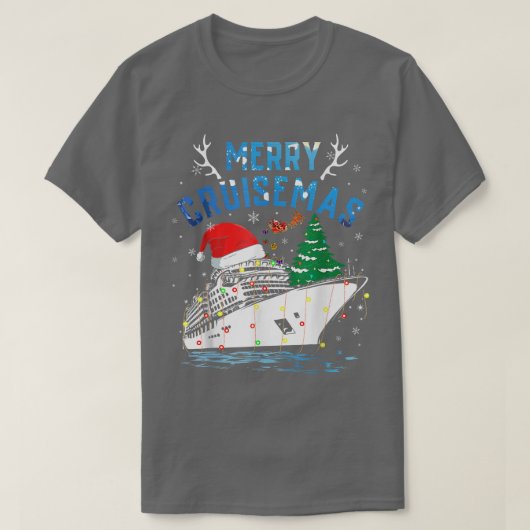 楽しいクルスマス家族クルーズクリスマス2022 Tシャツ (デザイン正面)