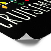 楽しいクルーズクリスマスパジャマ ポスター (角)