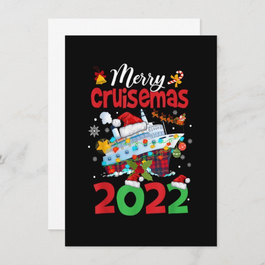 楽しいクルーズマス 面白いサンタクルーズ プライド クリスマス 招待状 (正面/裏面)