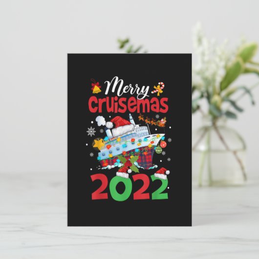 楽しいクルーズマス 面白いサンタクルーズ プライド クリスマス 招待状 (スタンド正面)