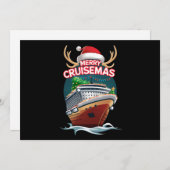 楽しいクルーズメサのクルーズ船家族のクリスマス シーズンカード (正面/裏面)