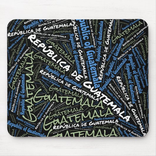 楽しいグアテマラ国旗の色愛国心 マウスパッド (正面)