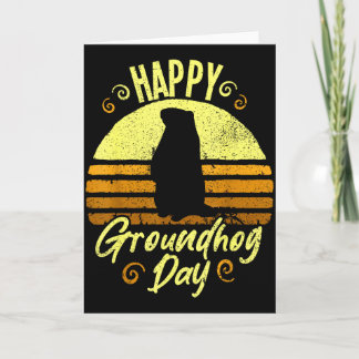 楽しいグラウンドホッグデー 面白いグラウンドホッグ カード