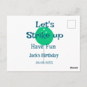 楽しいグリーンボール誕生日ネームを始めましょう ポストカード (裏面)