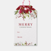 楽しいグリーン メリークリスマス ギフトタグ (正面)