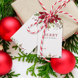 楽しいグリーン メリークリスマス ギフトタグ