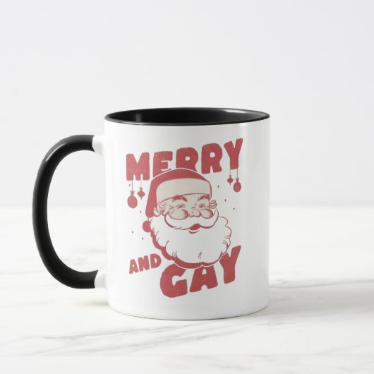 楽しいゲイなクリスマスLGBTQプライド マグカップ (左)