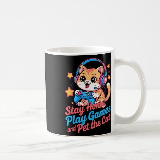 楽しいゲーマー猫ステイホーム2 コーヒーマグカップ (右)