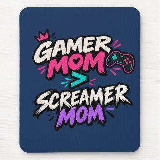 楽しいゲーミングデザイン Gamer Mom vs Screamer Mom マウスパッド