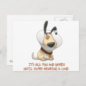 楽しいゲームもコーンをかぶると大変 ポストカード (正面/裏面)