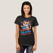 楽しいゲームをする猫 おうちにいよう2 Tシャツ (正面フル)