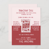 楽しいゲームナイトパーティー インビテーションポストカード (正面/裏面)