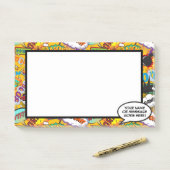 楽しいコミックブックの吹き出し名前メッセージ ポストイット (デスク)