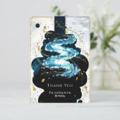 楽しいコメット宇宙誕生日 サンキューカード (スタンド正面)