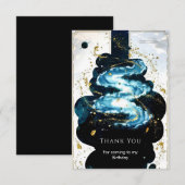 楽しいコメット宇宙誕生日 サンキューカード (正面/裏面)