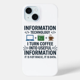 楽しいコンピュータサイエンスTシャツ - Eat Sleep Code Re iPhone 15ケース