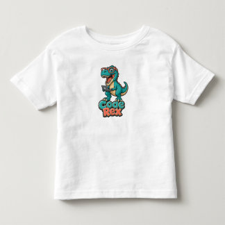 楽しいコードレックスTシャツ - かわいい恐竜コーダーと開発者 トドラーTシャツ