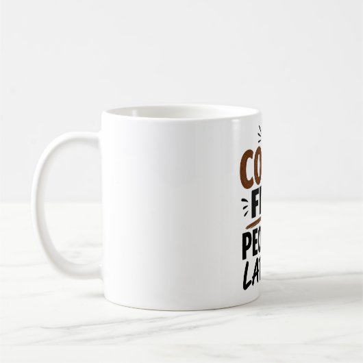 楽しいコーヒーマグ – コーヒーが先、人が後 – サル コーヒーマグカップ (左)