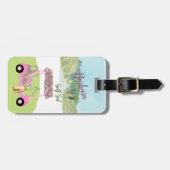 楽しいゴルフカートのデザイン ラゲッジタグ (正面横)