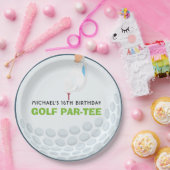 楽しいゴルフテーマの誕生日パーティー ペーパープレート (パーティー)