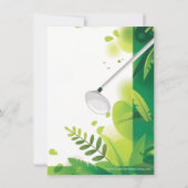 楽しいゴルフ練習場の誕生日パーティー招待状 招待状 (裏面)