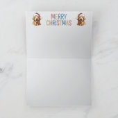 楽しいゴールデンレトリバー クリスマス カード (内部)