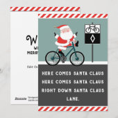 楽しいサイクリングクリスマス シーズンカード (正面/裏面)