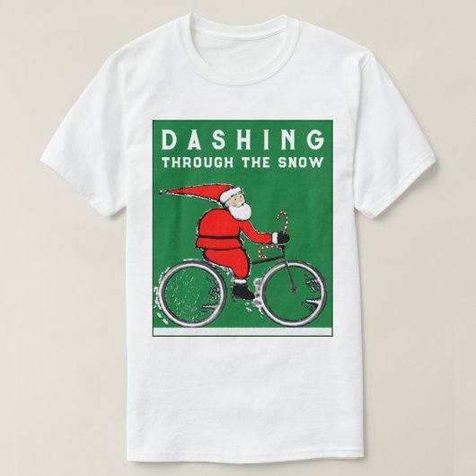 楽しいサイクリング 自転車 クリスマス Tシャツ (デザイン正面)