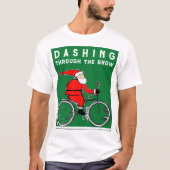 楽しいサイクリング 自転車 クリスマス Tシャツ (正面)