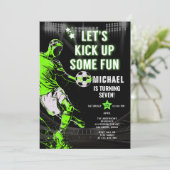 楽しいサッカーキッズ誕生日パーティーをしよう 招待状 (スタンド正面)