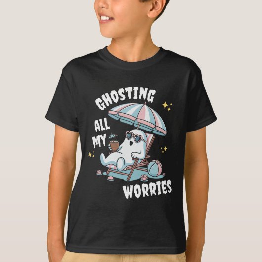 楽しいサマーウィーン幽霊怖いサマー・バケーション・ビーチ Tシャツ (正面)